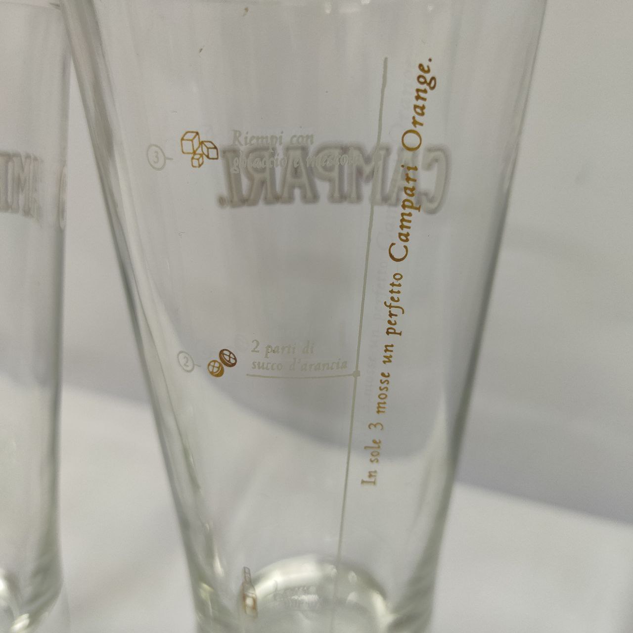 Advertising Glasses - Campari Orange