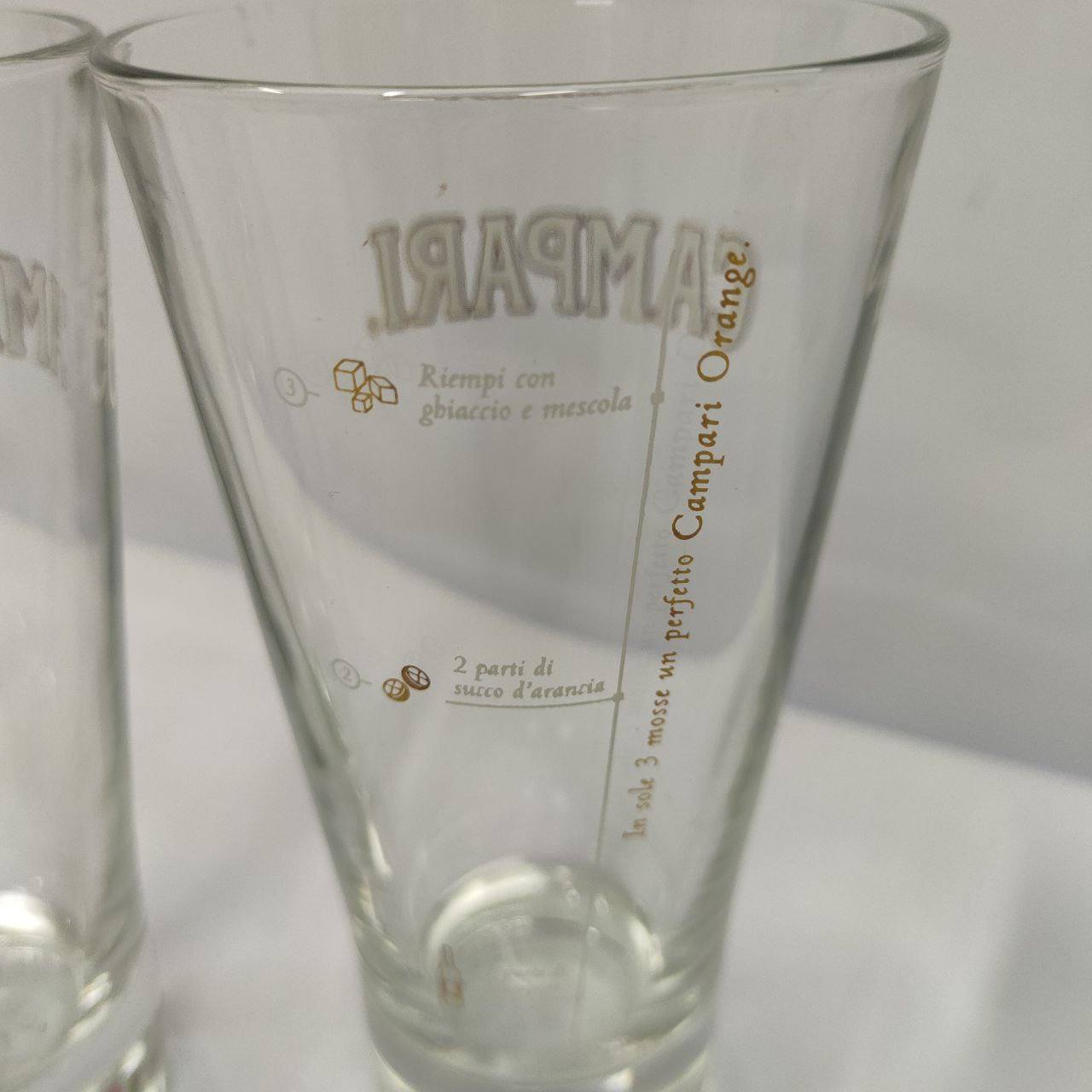 Advertising Glasses - Campari Orange