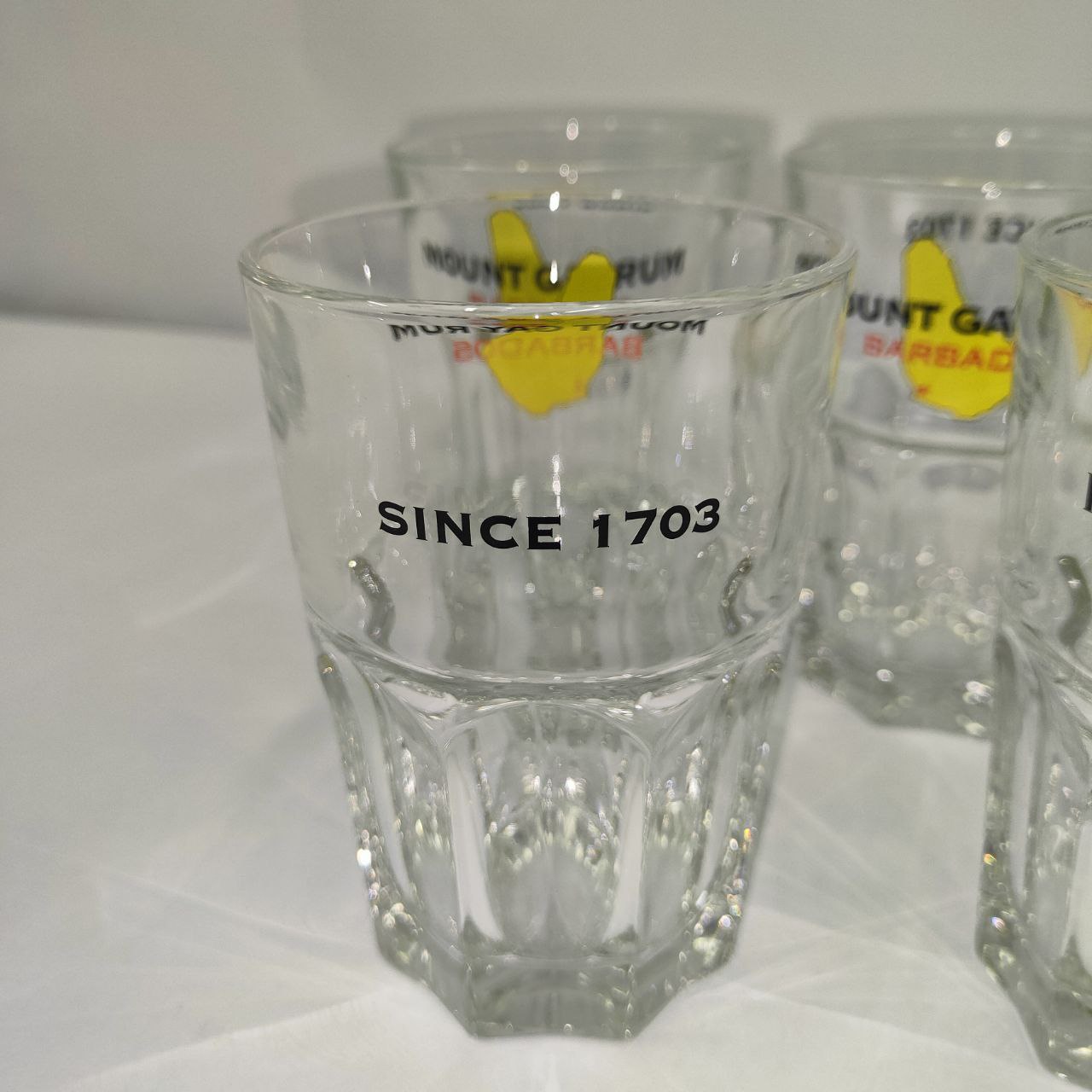 Advertising Glasses - Mount Gay Rum Barbados