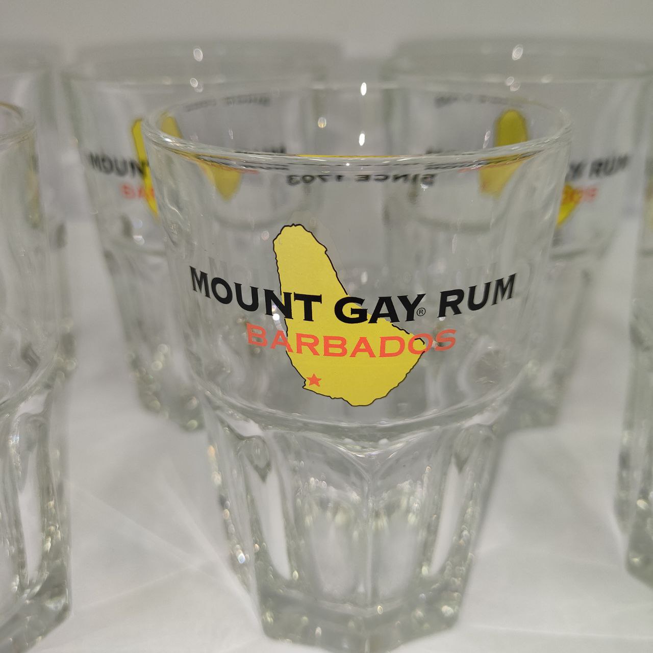 Advertising Glasses - Mount Gay Rum Barbados