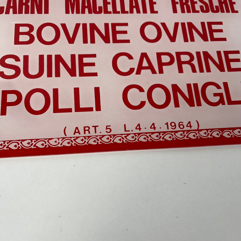 Insegna - Carni macellate fresche | Anni '70