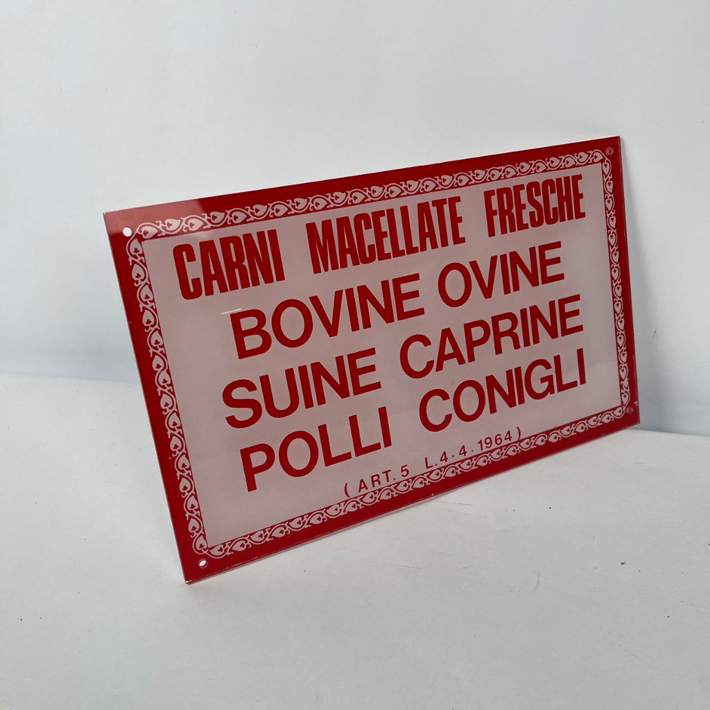 Insegna - Carni macellate fresche | Anni '70