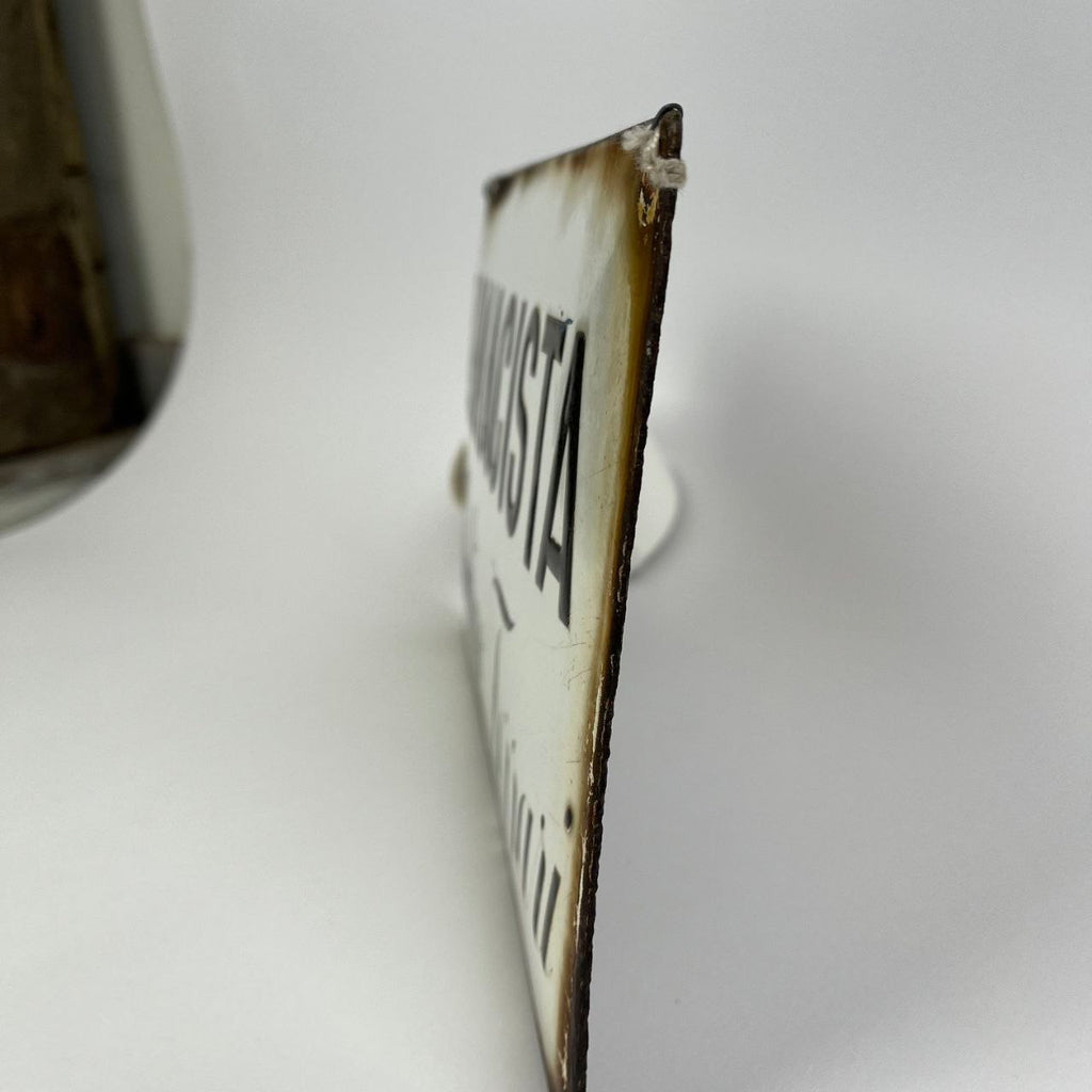 Targa smaltata - Farmacista Costantino Ferrari | Anni '30