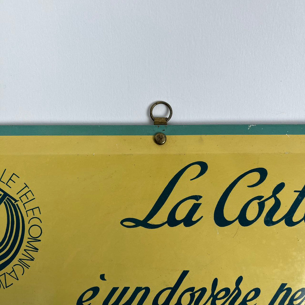 Insegna - "La cortesia è un dovere per tutti" | Anni '50