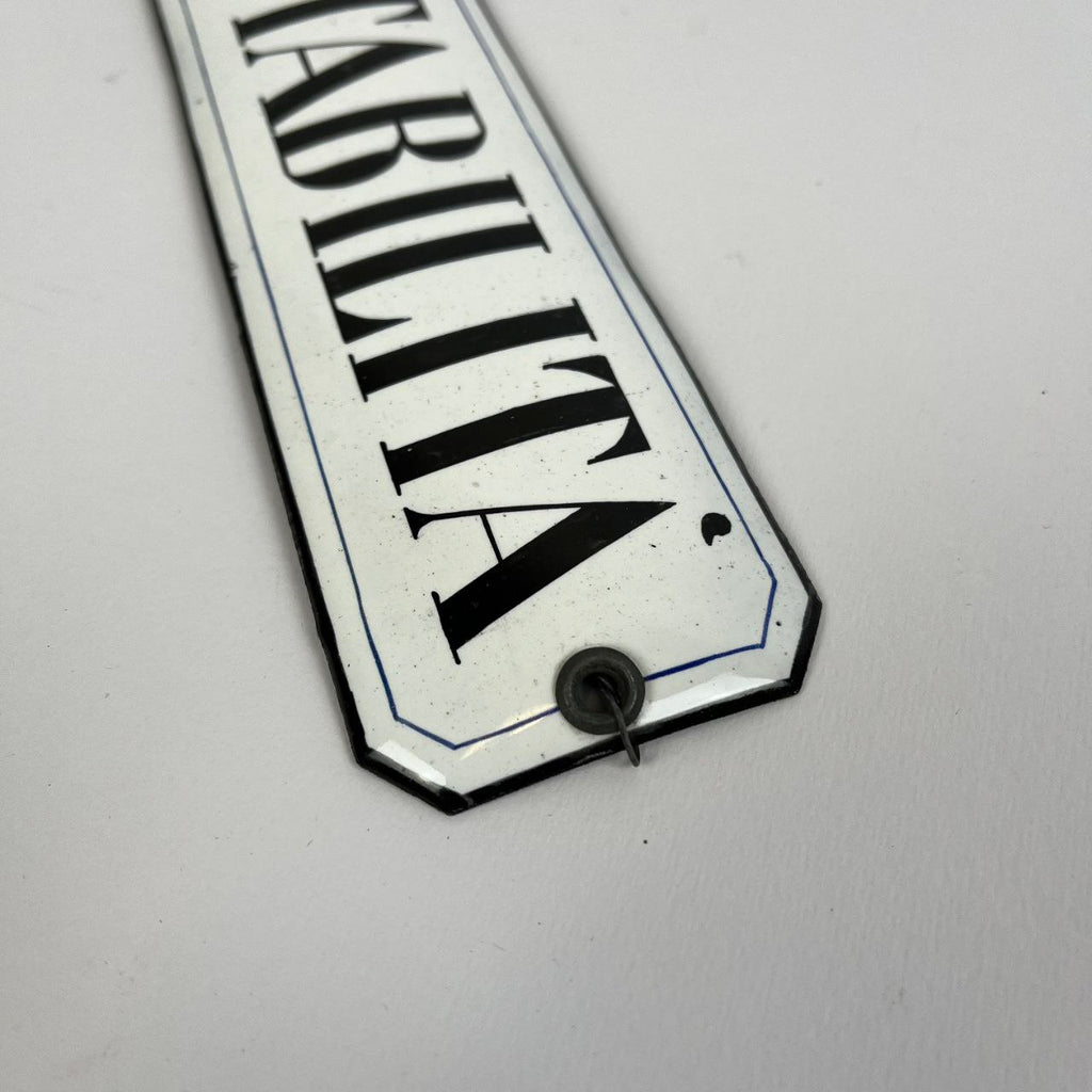 Targhetta smaltata - Contabilità | Anni '40