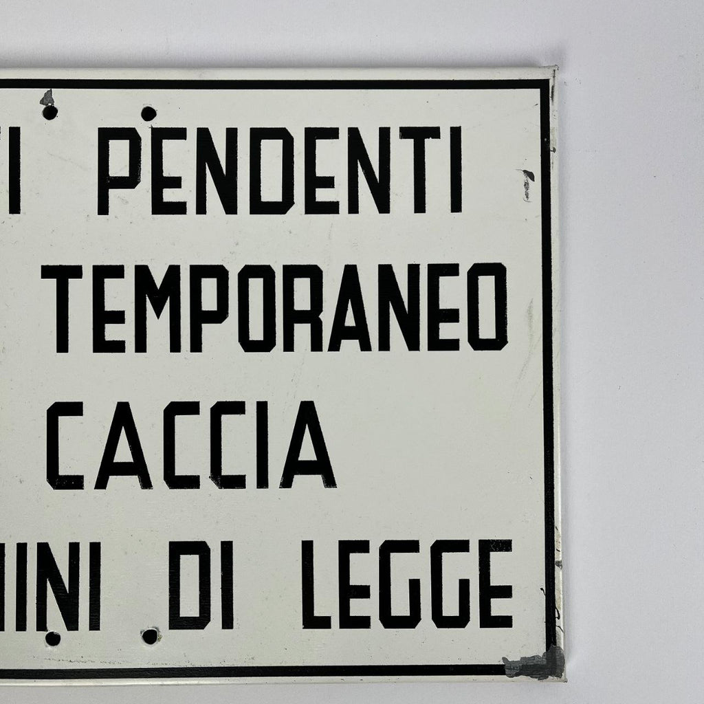 Targa - Divieto di Caccia