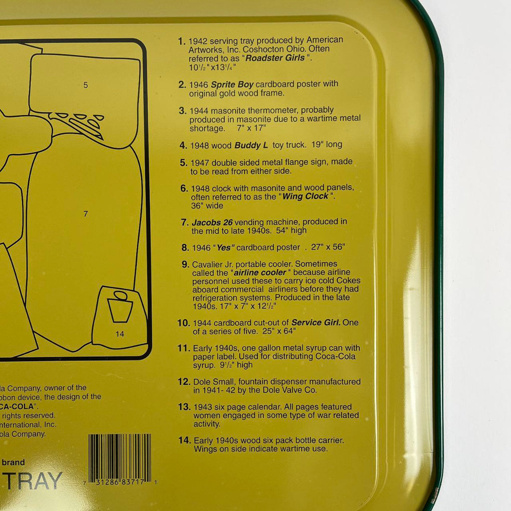 Vassoio pubblicitario - Coca-Cola Decades of Collectibles 1940s