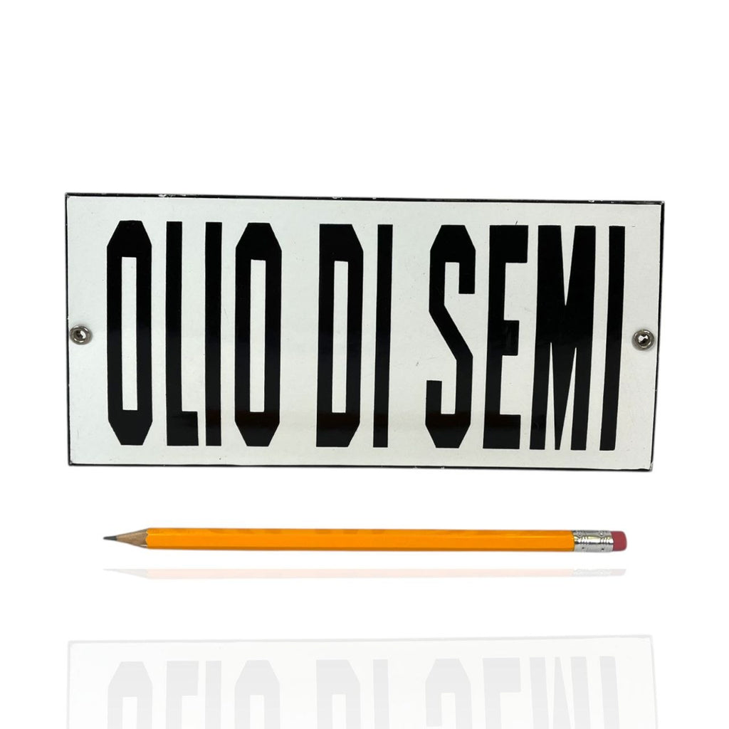 Targa smaltata - Olio di Semi