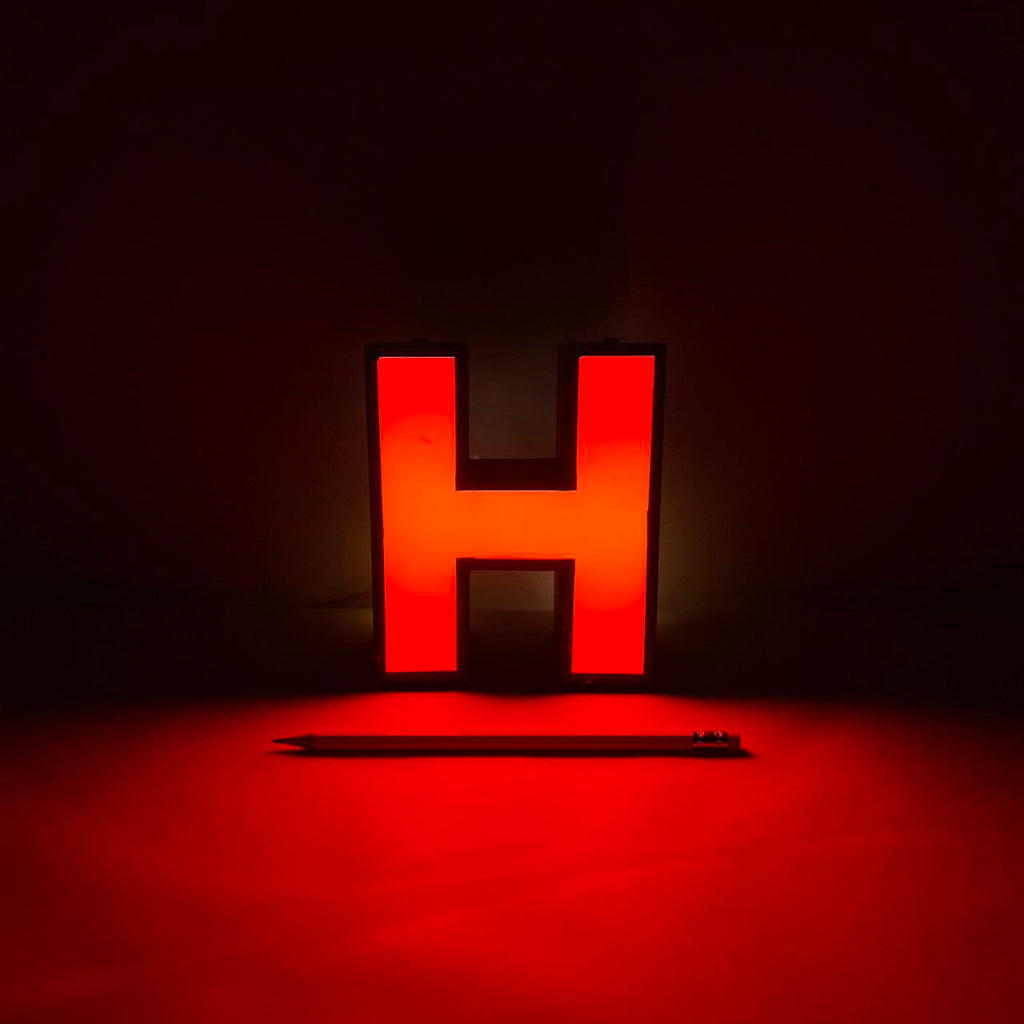 Insegna luminosa - Lettera "H" | Anni '80
