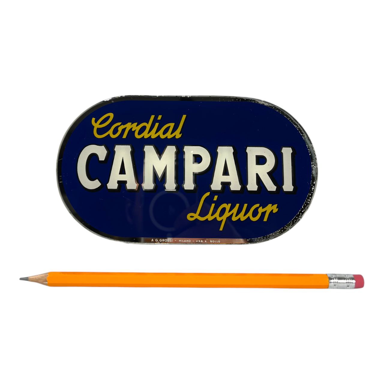 Vetrofania Cordial Campari Liquor | Anni '60