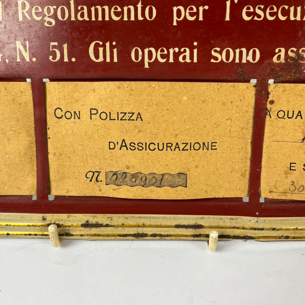 Insegna - Cassa Nazionale d'Assicurazione | Anni '20