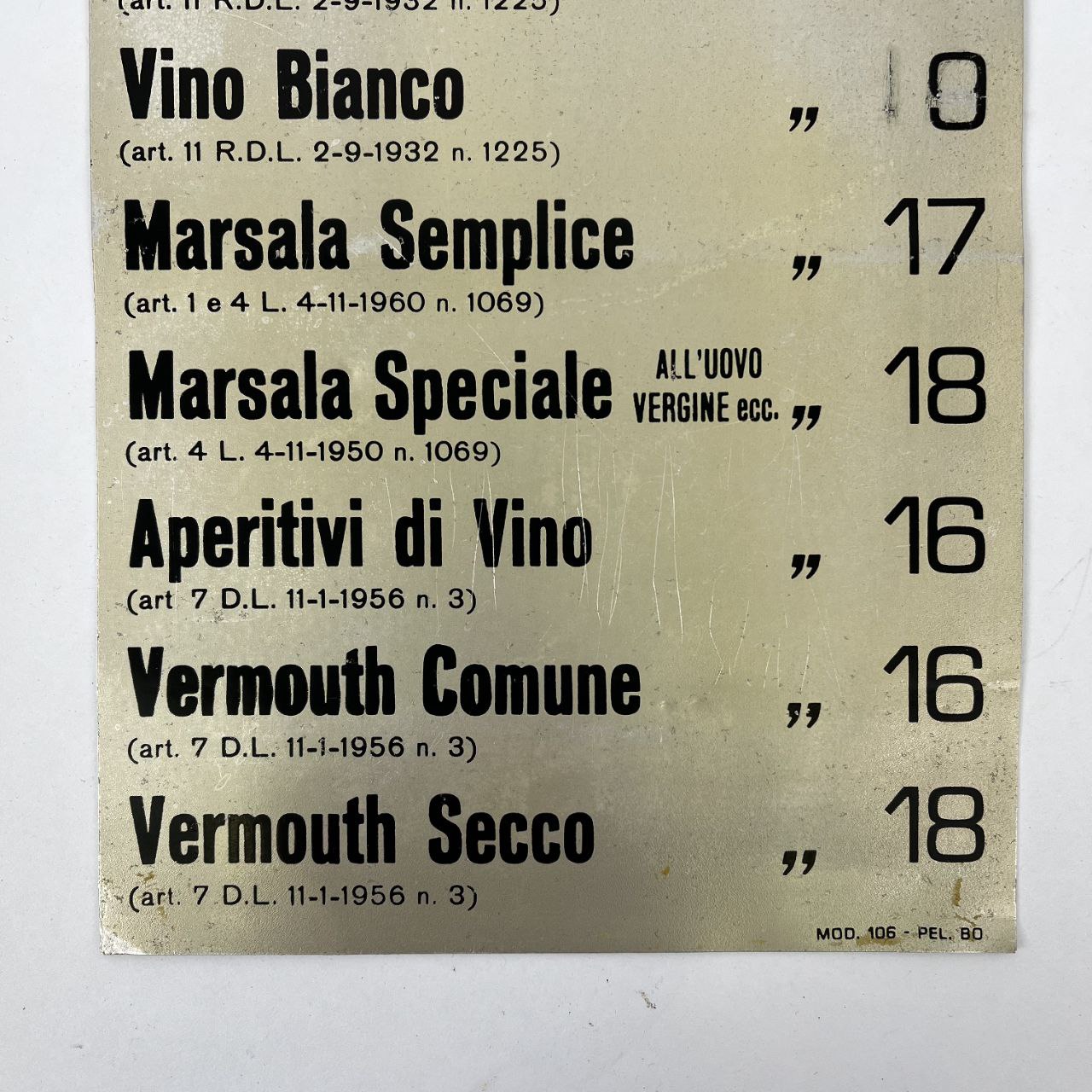 Insegna - Gradazione alcoolica dei vini