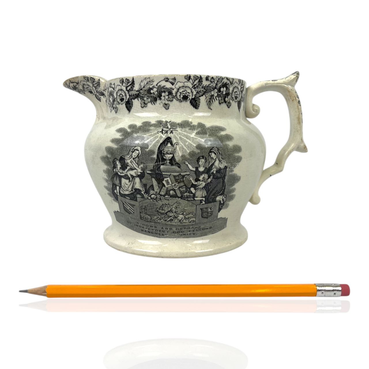 Brocca in terraglia - Independent Order of Odd Fellows | Fine '800