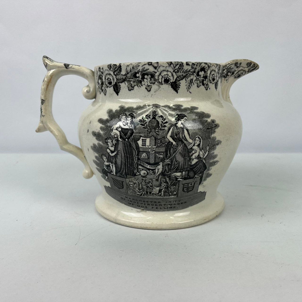 Brocca in terraglia - Independent Order of Odd Fellows | Fine '800
