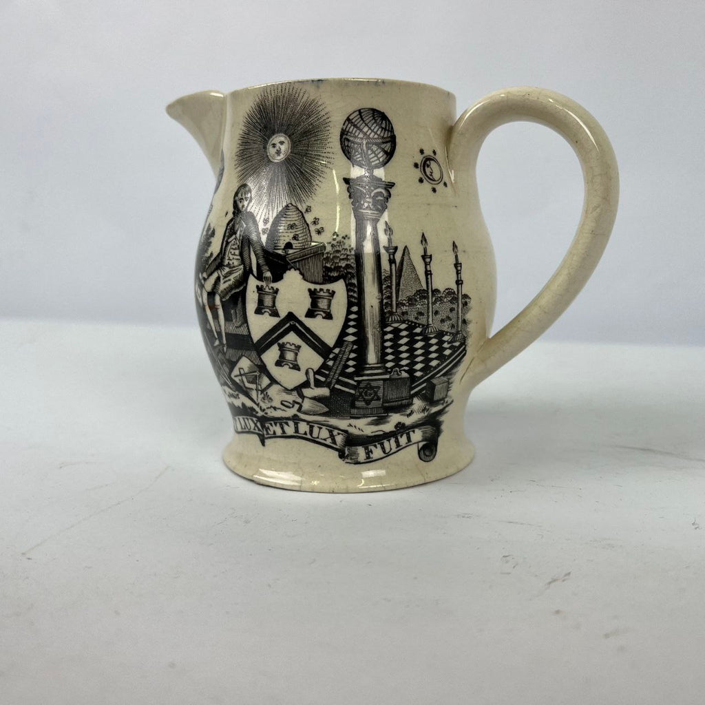 Brocca in terraglia - Massoneria inglese | Fine '800