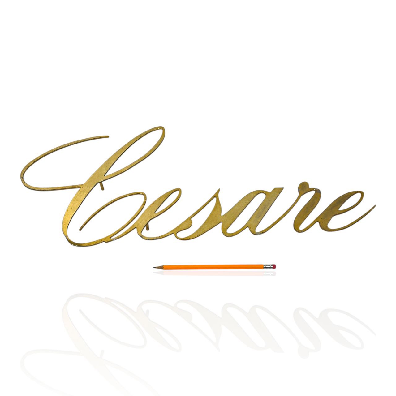 Insegna in ottone - Cesare