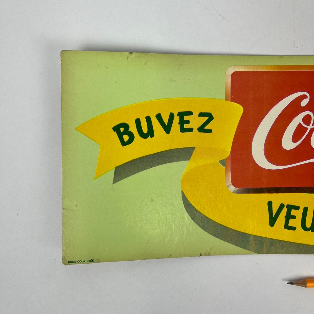 Cartonato pubblicitario - Buvez Coca-Cola | Anni '70