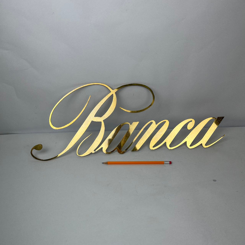 Insegna in ottone - Banca