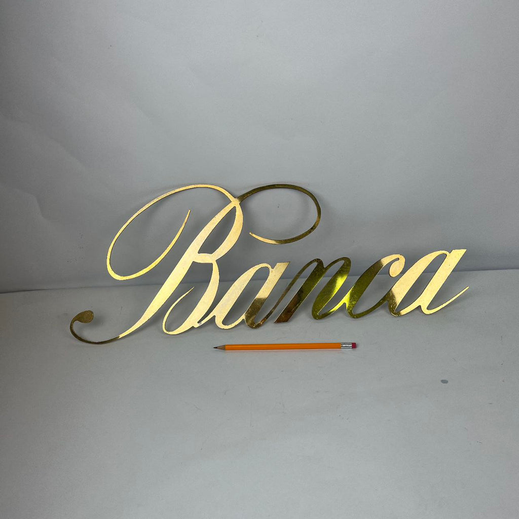 Insegna in ottone - Banca