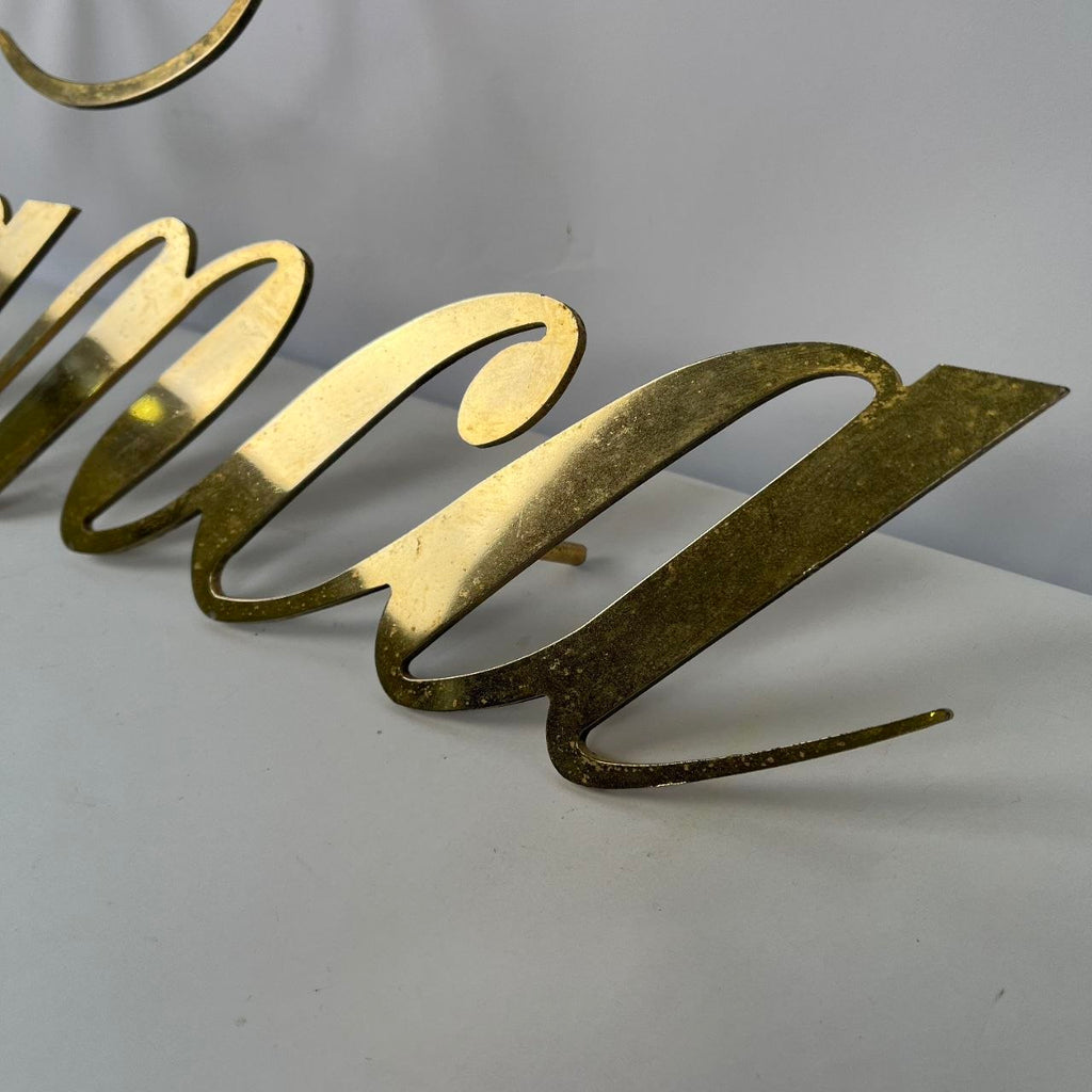 Insegna in ottone - Banca