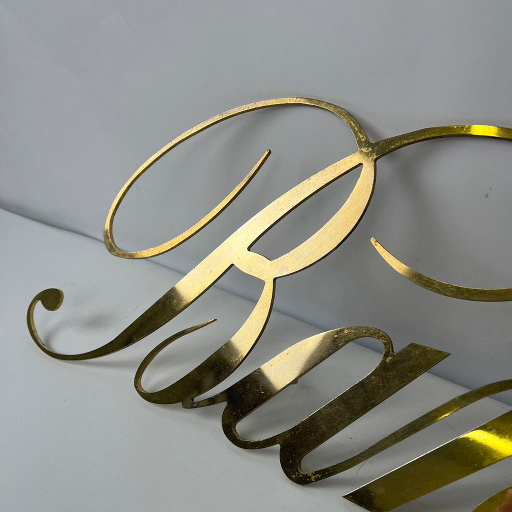 Insegna in ottone - Banca