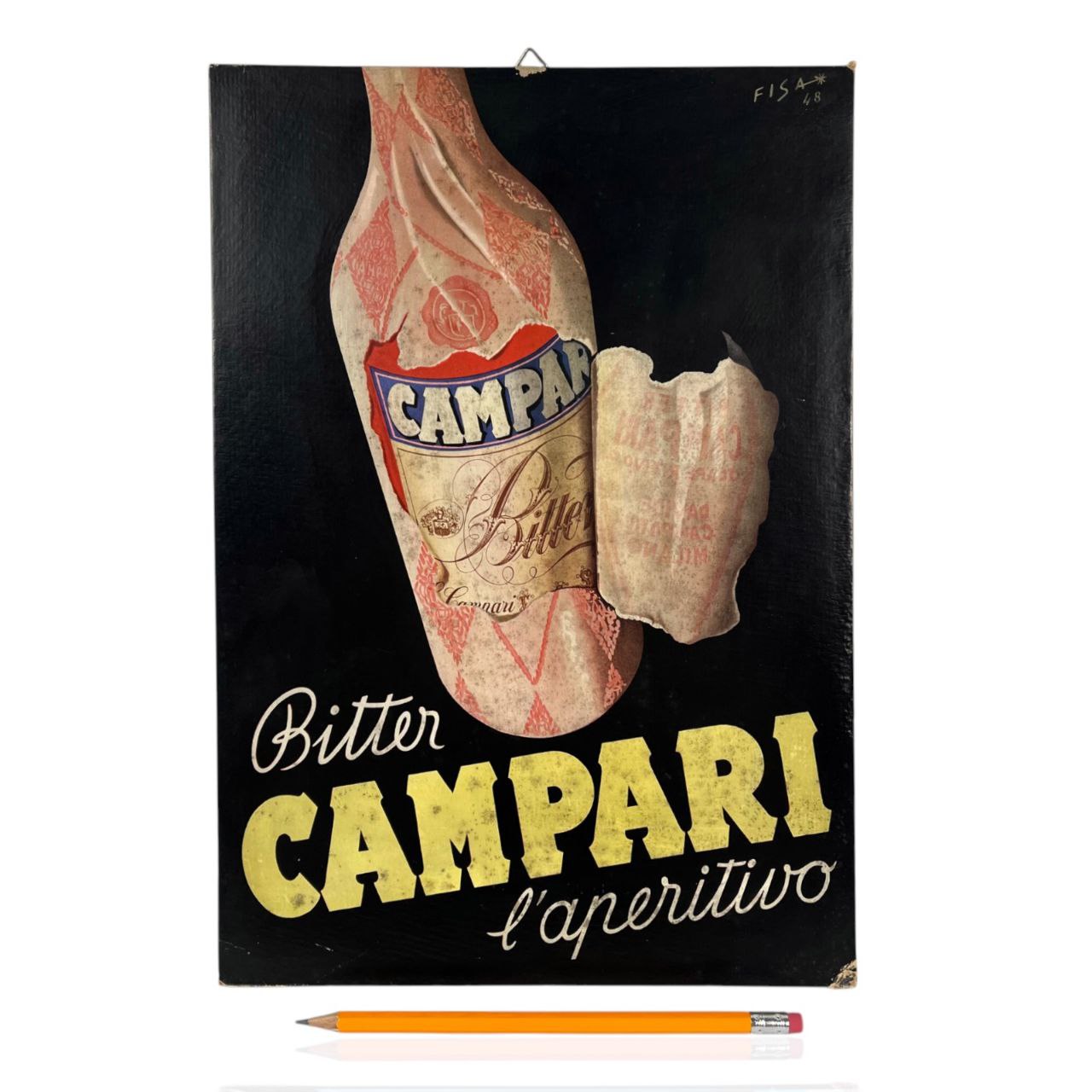 Cartonato pubblicitario - Bitter Campari Fisanotti | Anni '60