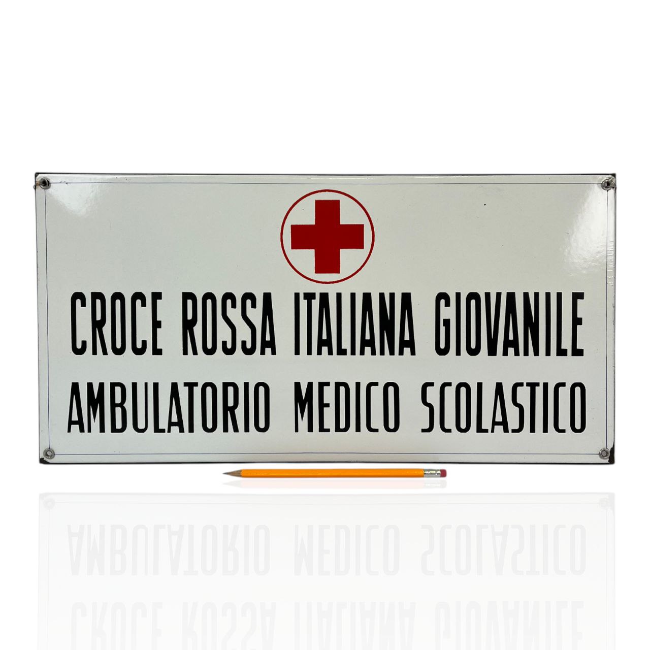 Targa smaltata - Croce Rossa Italiana Giovanile