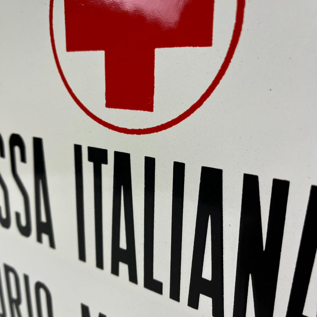 Targa smaltata - Croce Rossa Italiana Giovanile