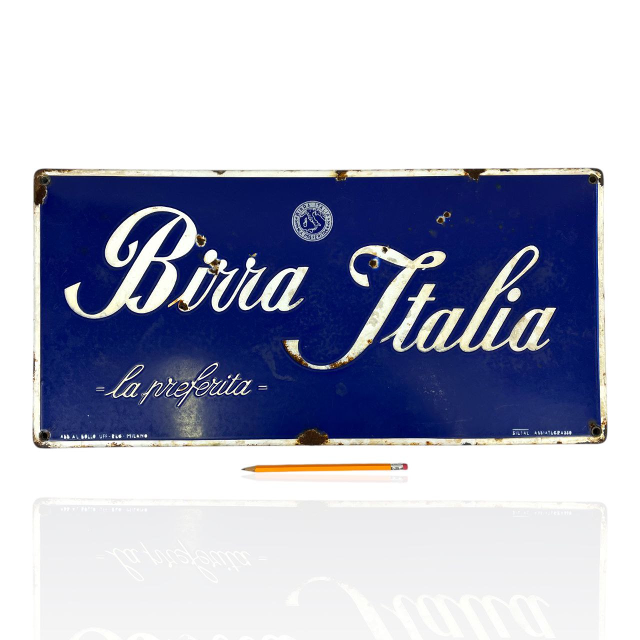 Insegna smaltata - Birra Italia