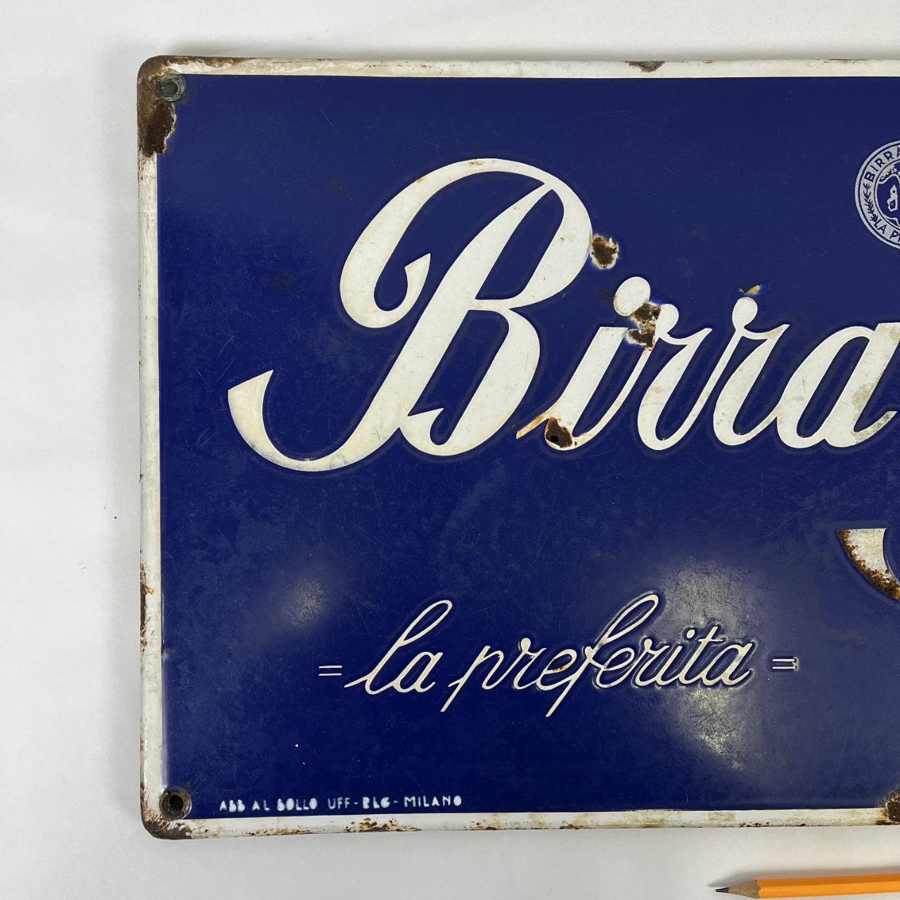 Insegna smaltata - Birra Italia