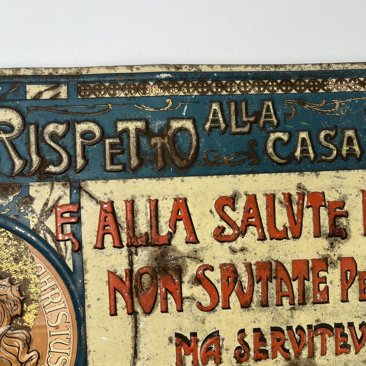 Insegna - Per rispetto della casa di Dio, non sputare per terra