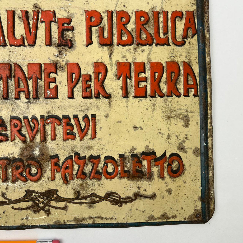 Insegna - Per rispetto della casa di Dio, non sputare per terra