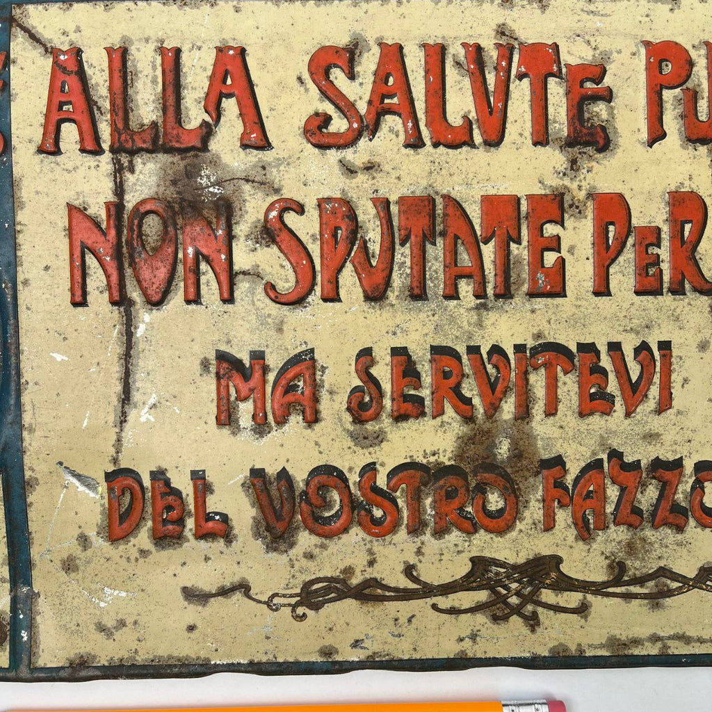 Insegna - Per rispetto della casa di Dio, non sputare per terra