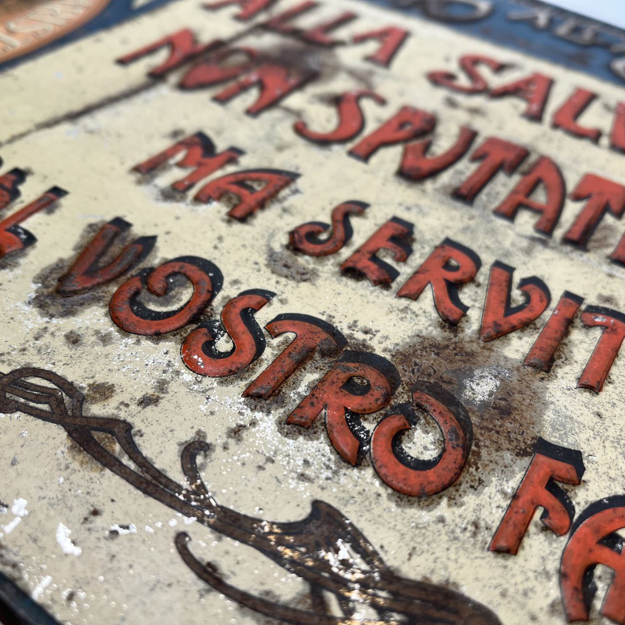 Insegna - Per rispetto della casa di Dio, non sputare per terra