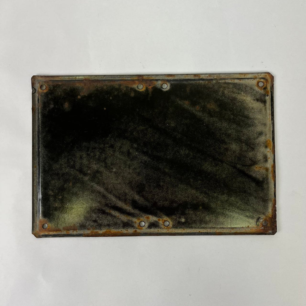 Targa smaltata - Divieto Raccolta Funghi e Legna | Anni '70