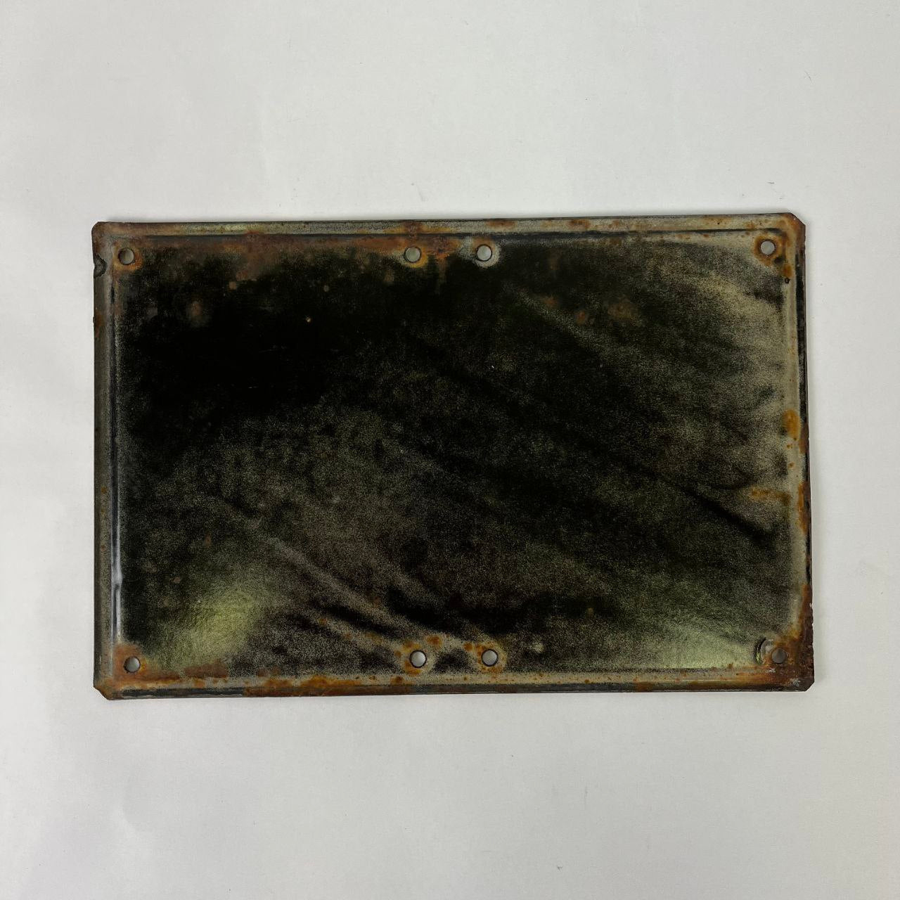 Targa smaltata - Divieto Raccolta Funghi e Legna | Anni '70