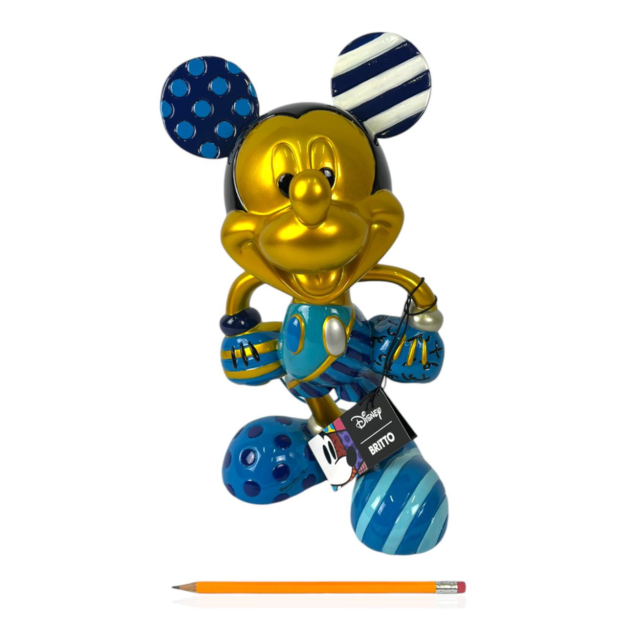 Figurine - Gold &amp; Blue Mickey Mouse Limited Edition by Britto