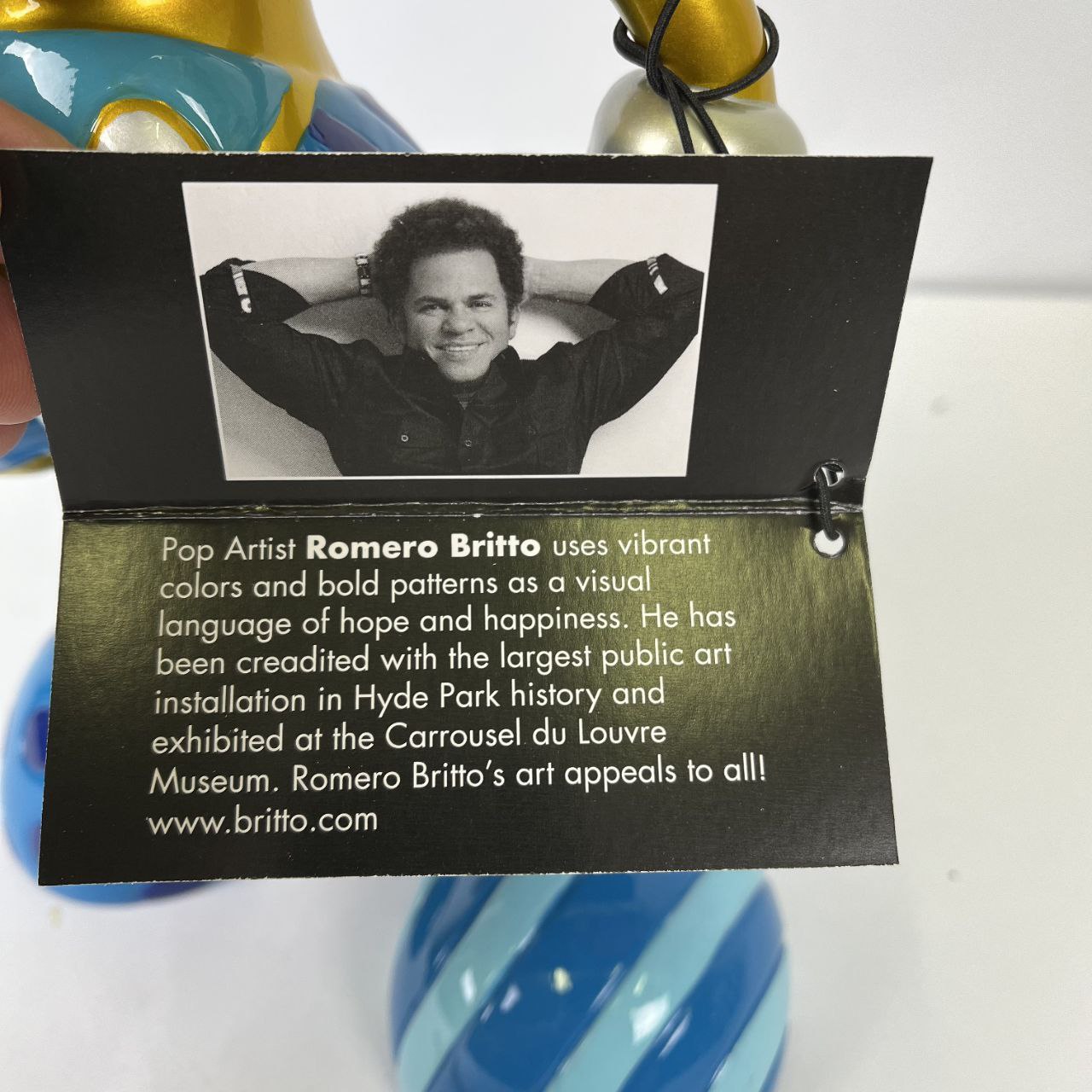 Figurine - Gold &amp; Blue Mickey Mouse Limited Edition by Britto