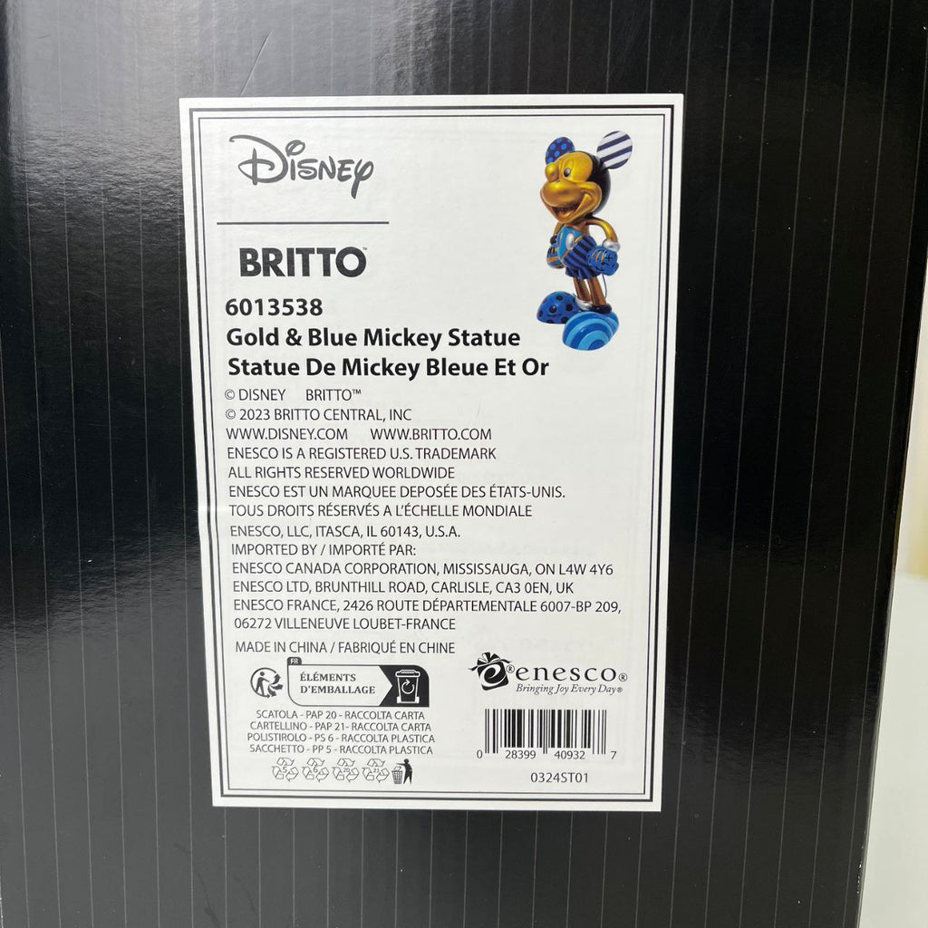 Statuetta - Gold & Blue Mickey Mouse Limited Edition by Britto