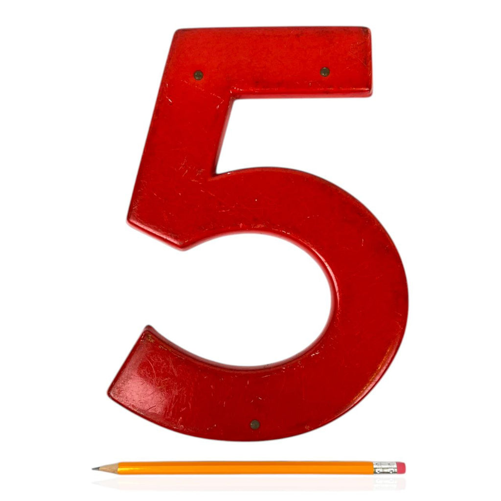 Insegna - Numero "5" in plastica