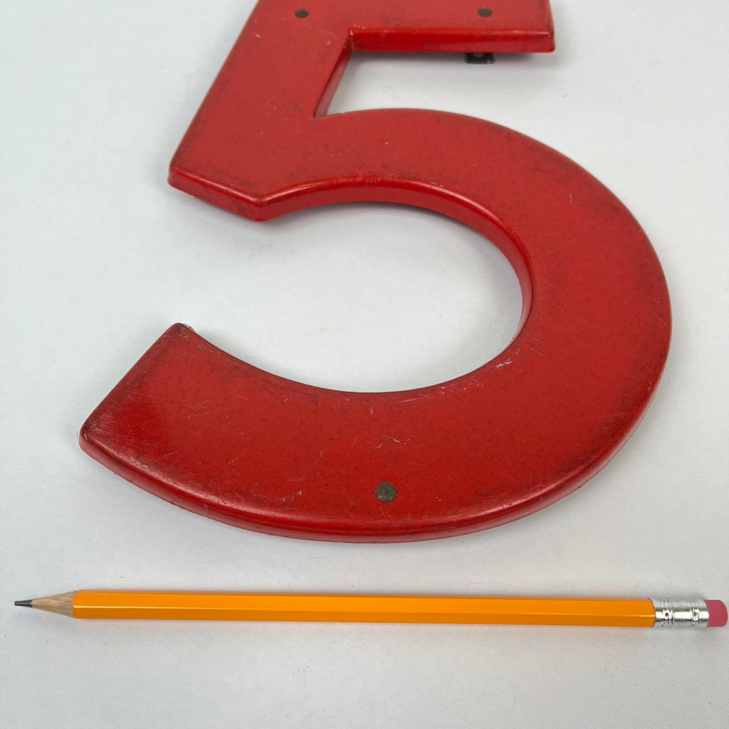 Insegna - Numero "5" in plastica