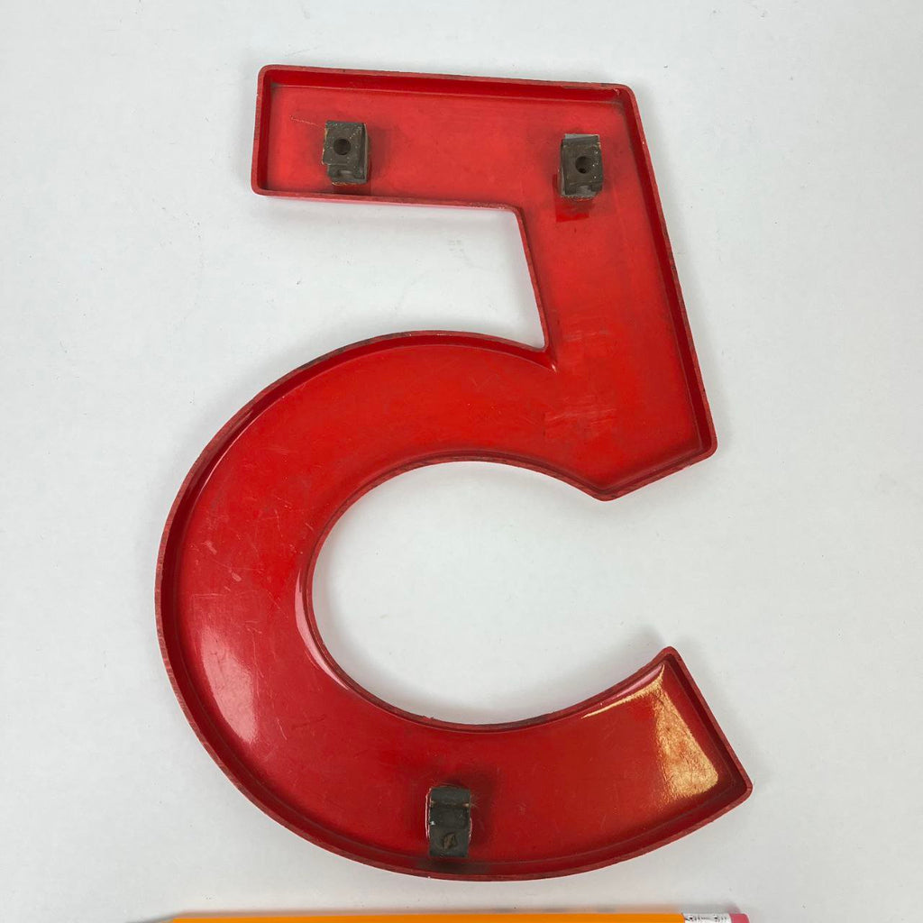 Insegna - Numero "5" in plastica