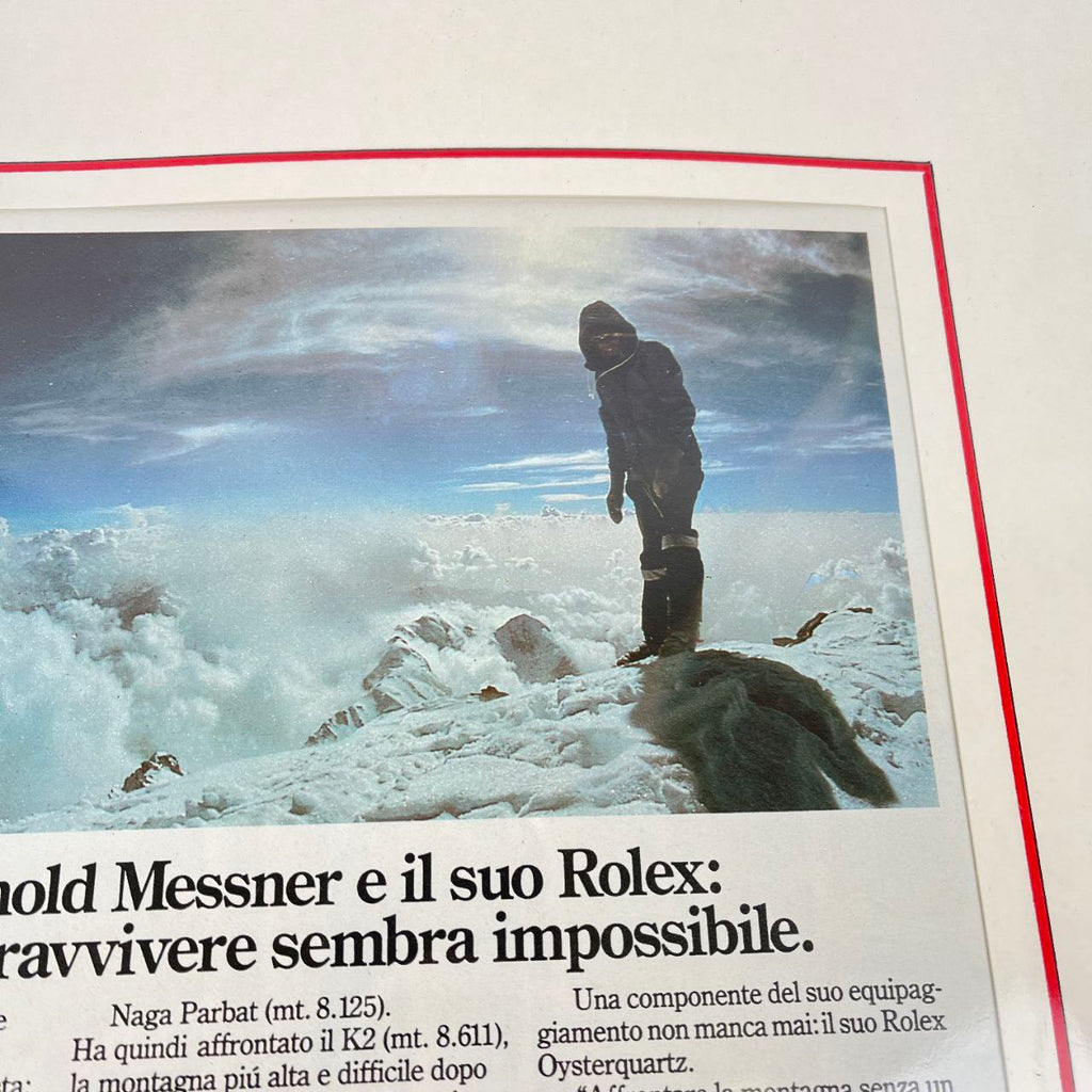 Pagina di Giornale - Rolex, Reinhold Messner