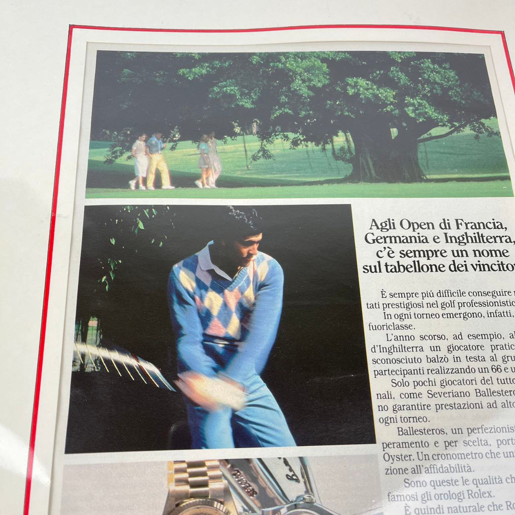Pagina di Giornale - Rolex, Golf Open