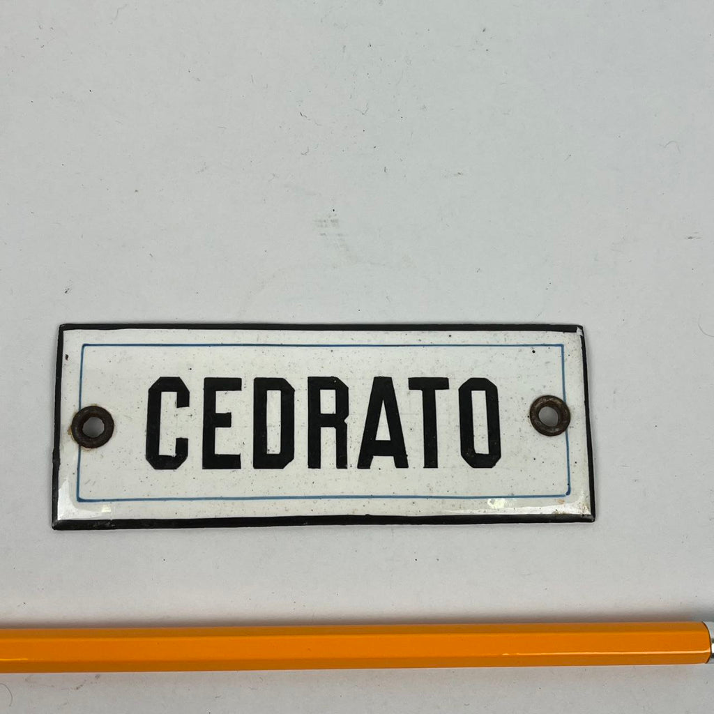 Targhetta smaltata - Cedrato | Anni '50