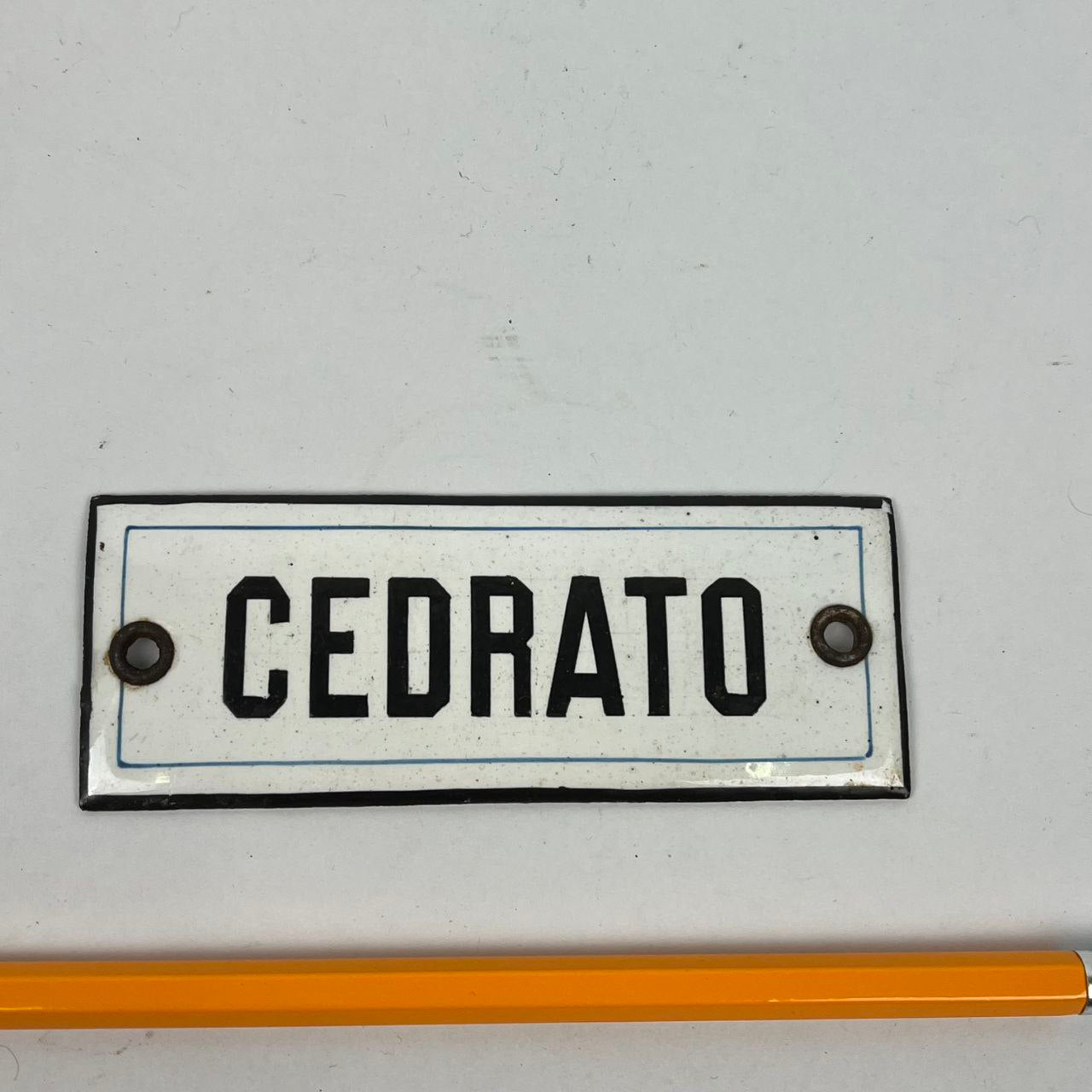 Targhetta smaltata - Cedrato | Anni '50