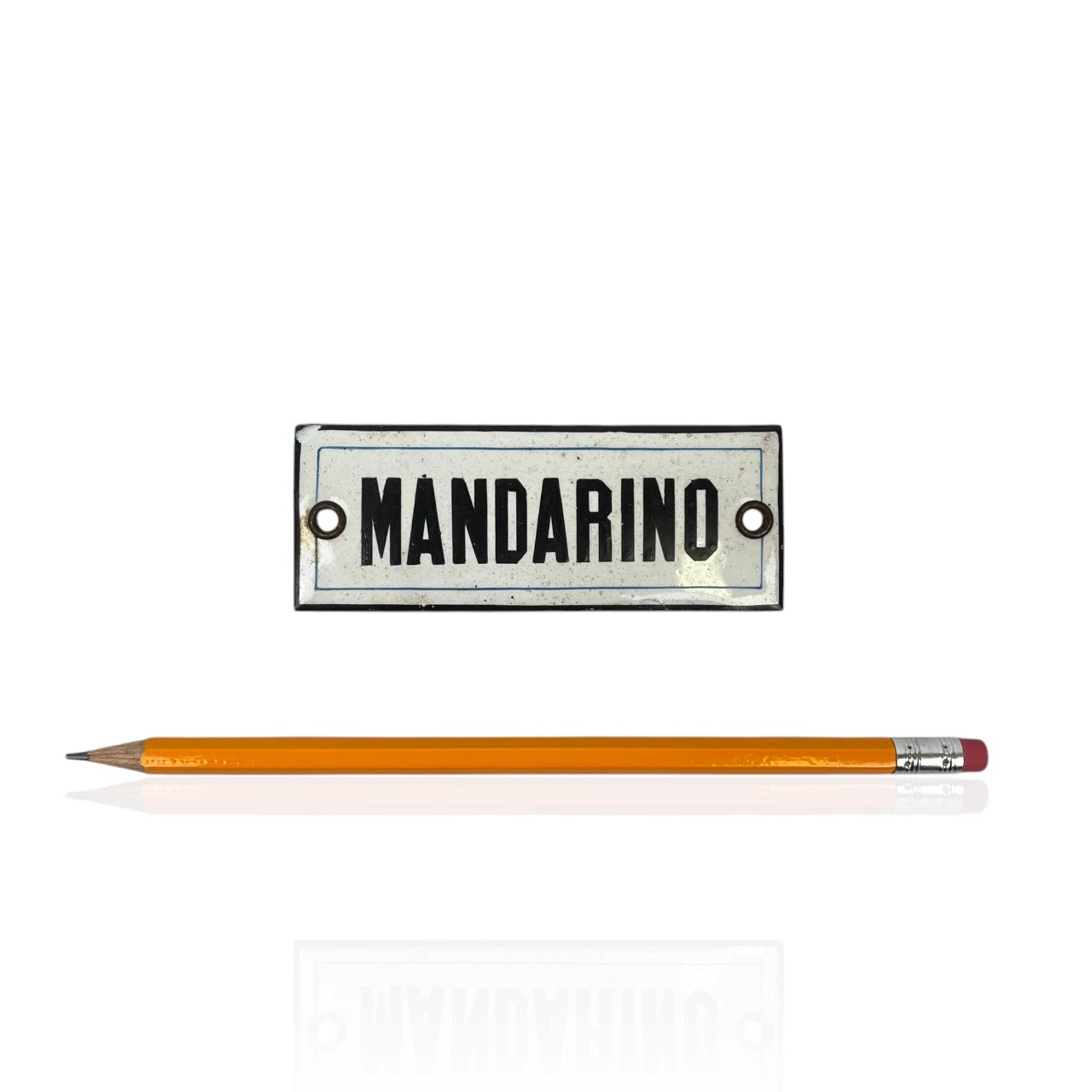 Targhetta smaltata - Mandarino | Anni '50