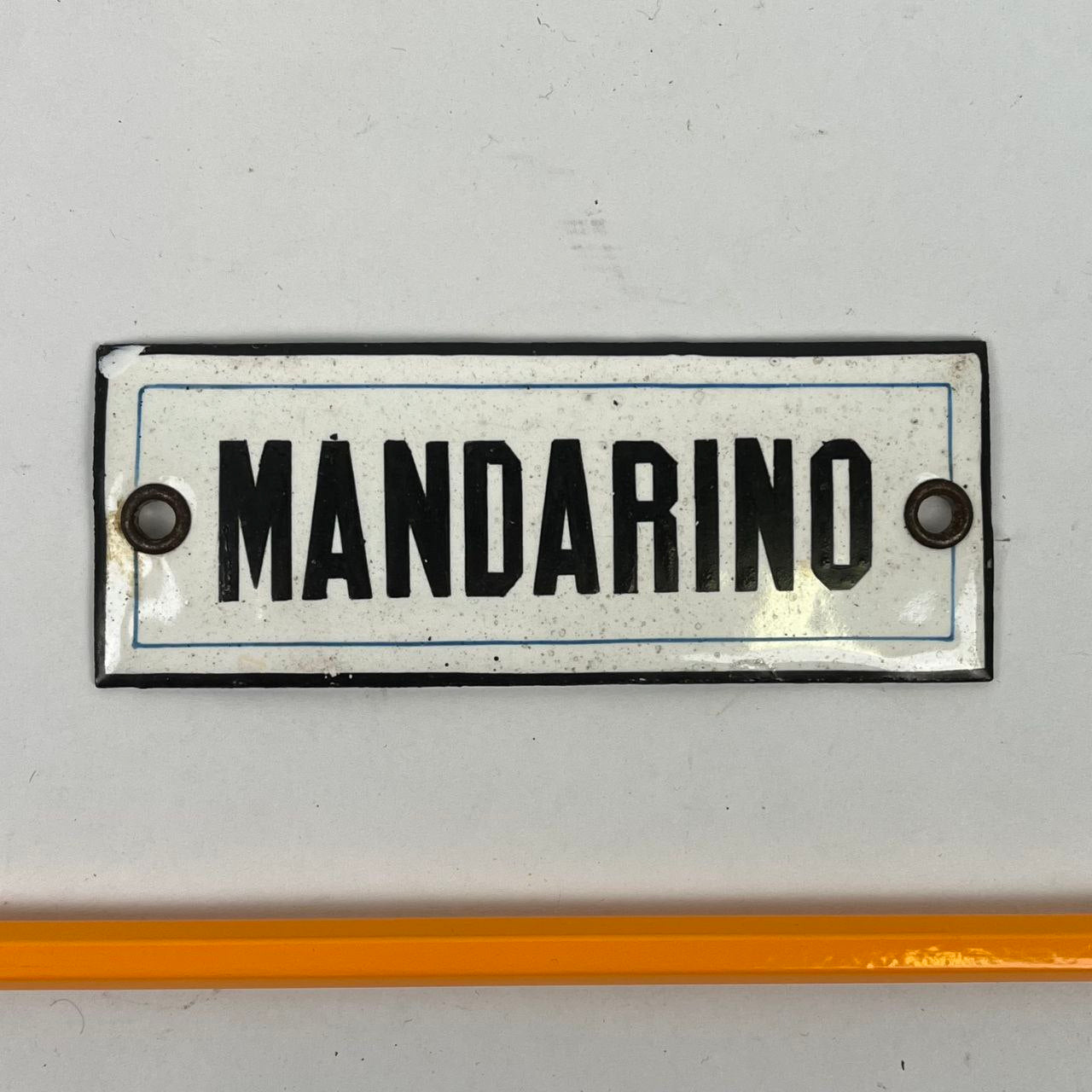 Targhetta smaltata - Mandarino | Anni '50