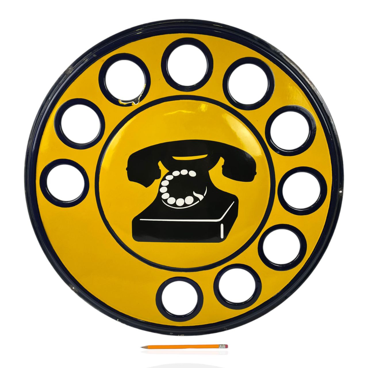 Insegna smaltata - Telefono SIP (Ø 69cm)