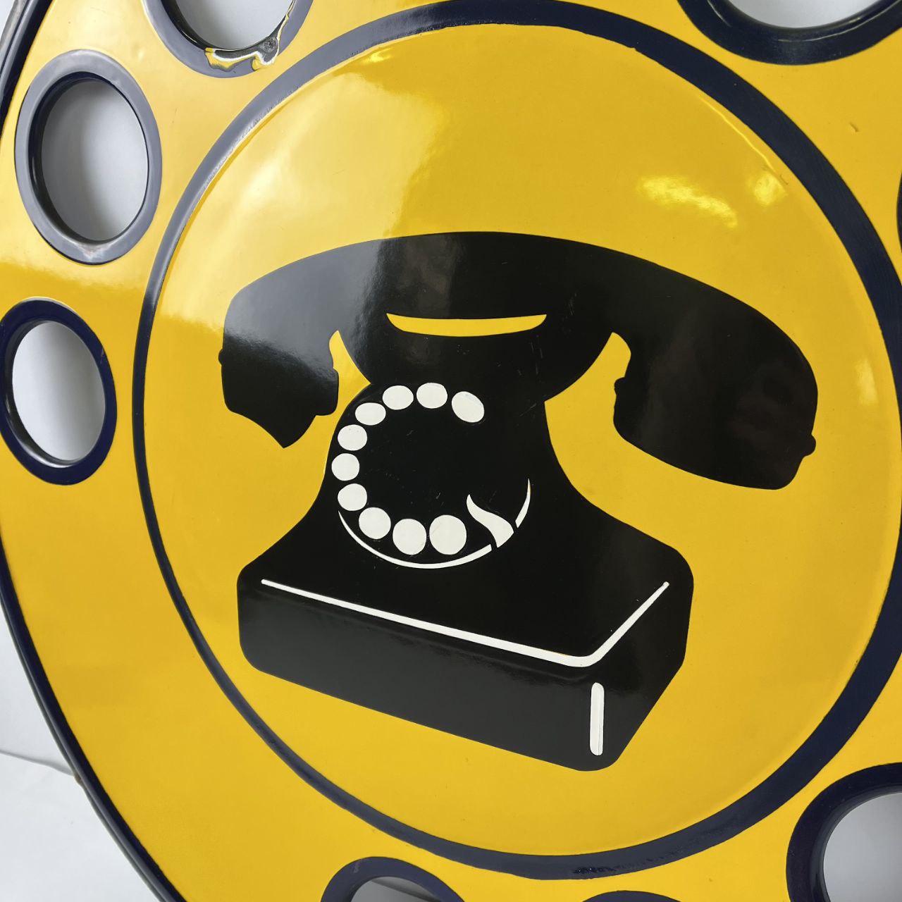 Insegna smaltata - Telefono SIP (Ø 69cm)